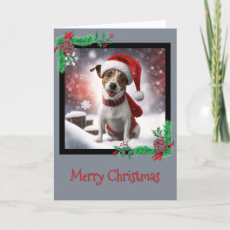 Feliz Natal Jack Russell Terrier - Cartão de Sauda