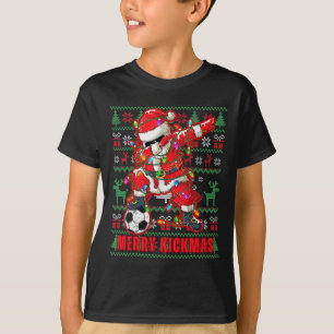 Feliz Natal Kickmas Futebol Byll Camiseta Feia Jov