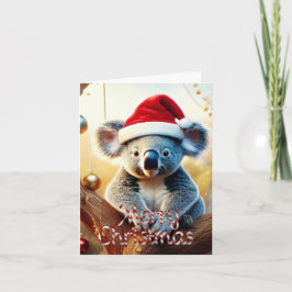 Feliz Natal Koala sentada no Cartão Gumtree