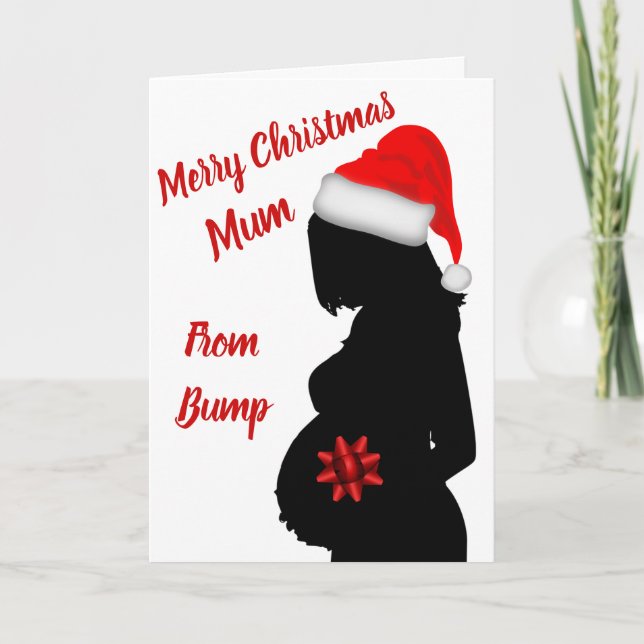Feliz Natal mãe do cartão de bump (Frente)