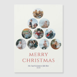 Feliz Natal Magnet 10 Fotos Vermelha