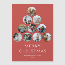 Feliz Natal Magnet 10 Fotos Vermelha