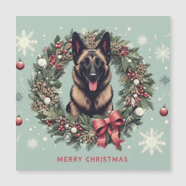 Feliz Natal Malinois Dog Xmas Belga (Frente)