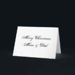 Feliz Natal mamã & cartão do pai<br><div class="desc">Para a mamã & o pai - um cartão de Natal</div>