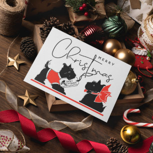 FELIZ NATAL   Melhores Desejos e Cães Scottie