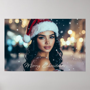 Feliz Natal - Menina do Papai Noel - Poster