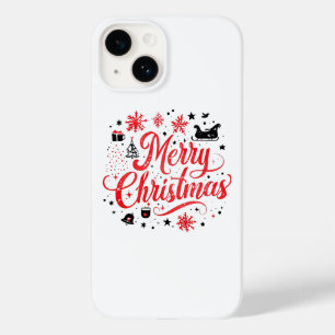 Feliz Natal Moderno Design   Vermelho e Branco