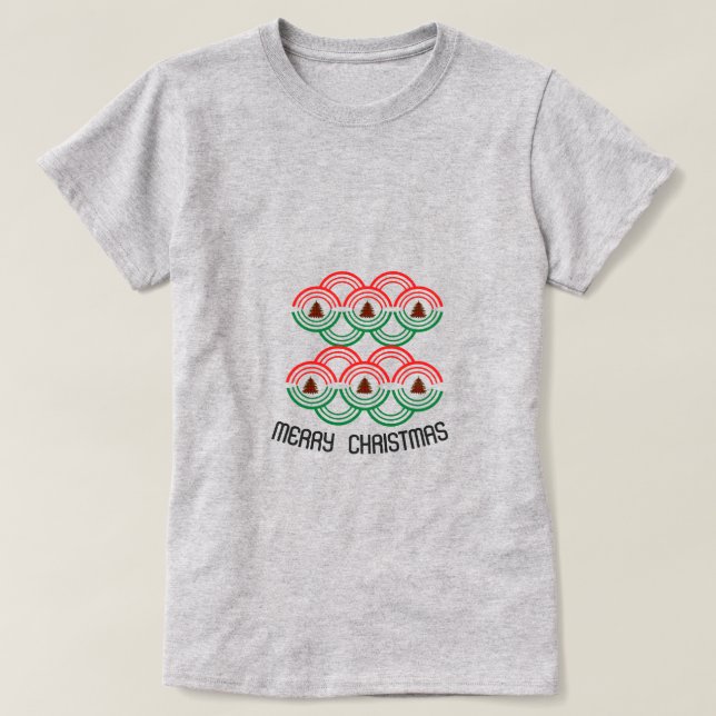 Feliz Natal Mulheres T-Shirt (Frente do Design)