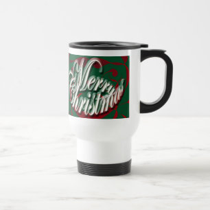 Feliz Natal na Caneca de viagem Verde