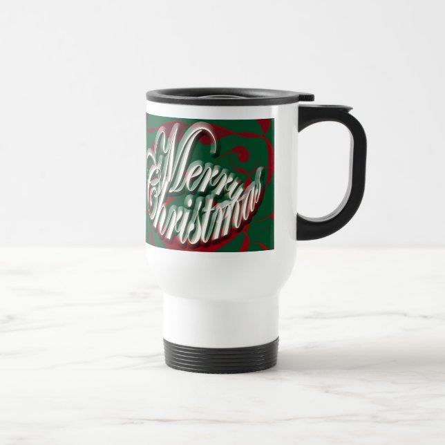 Feliz Natal na Caneca de viagem Verde (Direita)