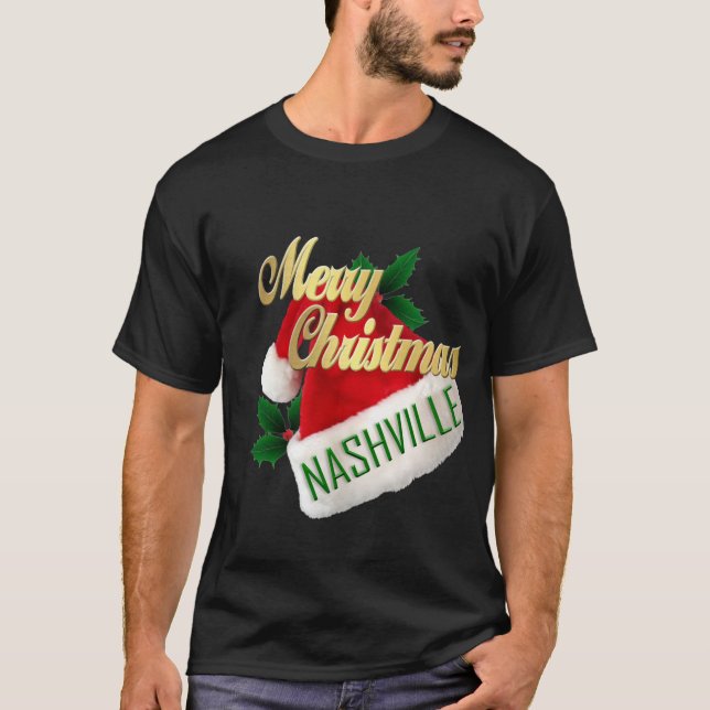 Feliz Natal Nashville Mens T-Shirt (Frente)