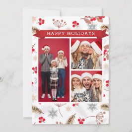 Feliz Natal Natal Moderno Fir Holly 3 Foto