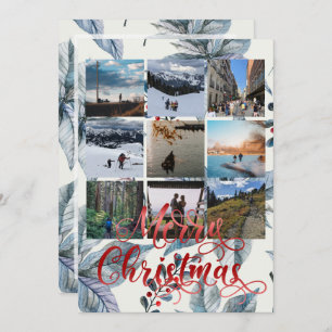 Feliz Natal - Nine Photo Collage Greeting Card