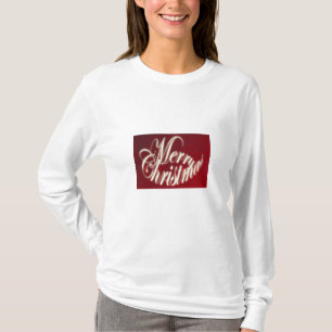 Feliz Natal no t-shirt vermelho