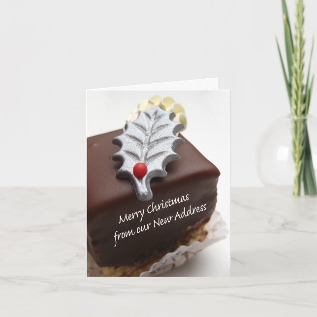 Feliz Natal - Novo Cartão de Natal de Endereço (Frente)