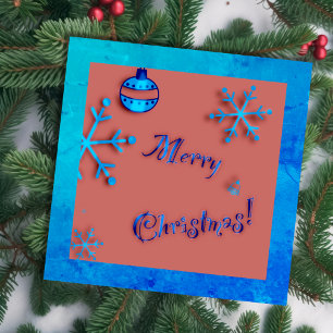 Feliz Natal, ornamentos e cristais de neve