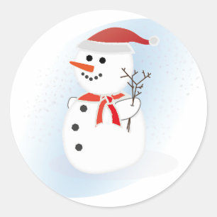Feliz Natal ou etiqueta feliz do boneco de neve do