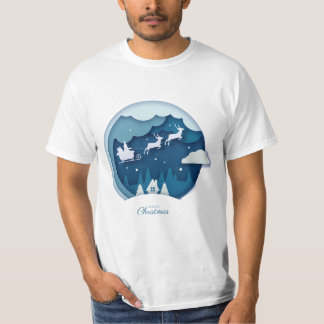 Feliz Natal - Papais noeis com T-Shirt a cair na n