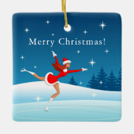 Feliz Natal Papais noeis de Patinação Ornamento de