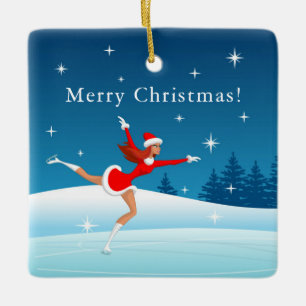 Feliz Natal Papais noeis de Patinação Ornamento de