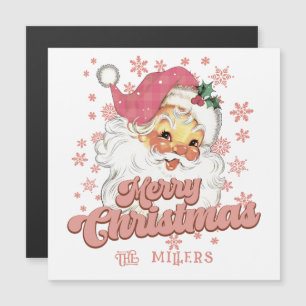 Feliz Natal Papais noeis de Tipografia Retro Rosa