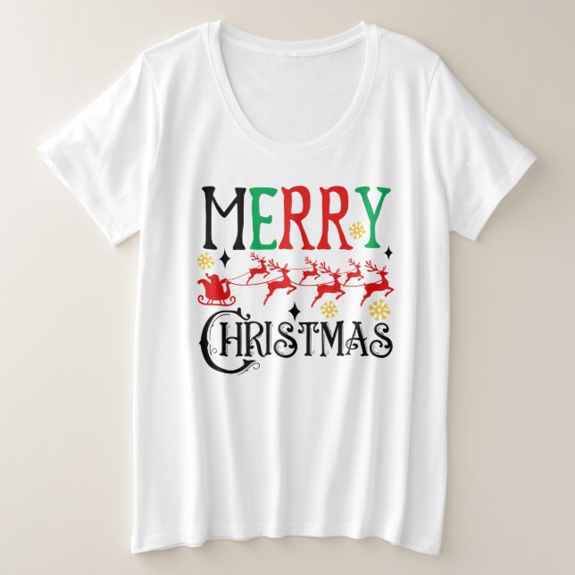 Feliz Natal Papais noeis Sleigh-61049 T-Shirt (Frente do Design)