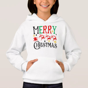 Feliz Natal Papais noeis Sleigh-61049 T-Shirt Hood