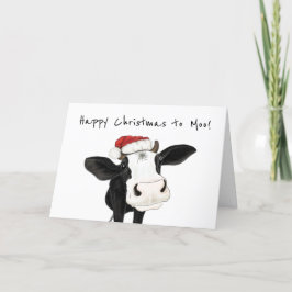 Feliz Natal para a Moo, Cartão de Natal de Vaca Bo