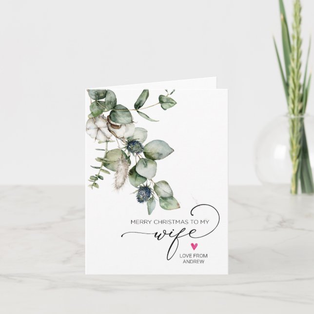 Feliz Natal para Esposa do Cartão Marido (Frente)
