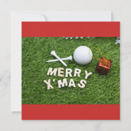 Feliz Natal para jogar golfe com bola de golfe e p