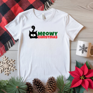 Feliz Natal para mães felinas Camiseta vermelha en