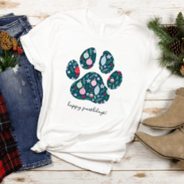 Feliz Natal Pawlidays Camiseta Amante de Cachorro