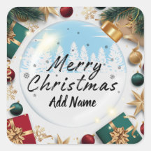 Feliz Natal personalizado com o adesivo Add Name
