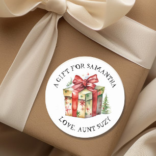 Feliz Natal Personalizado de e para a Etiqueta de 