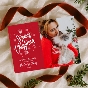 Feliz Natal Pet Snowflake Foto Cartão de Férias