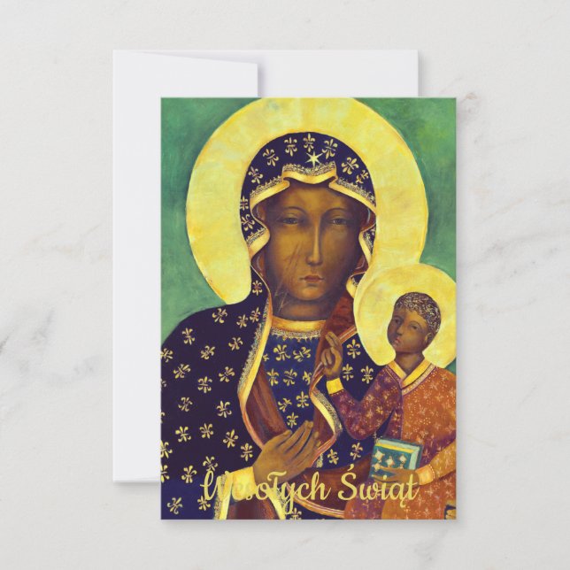 Feliz Natal Polonês Wesołych Świąt Nossa Senhora (Frente)