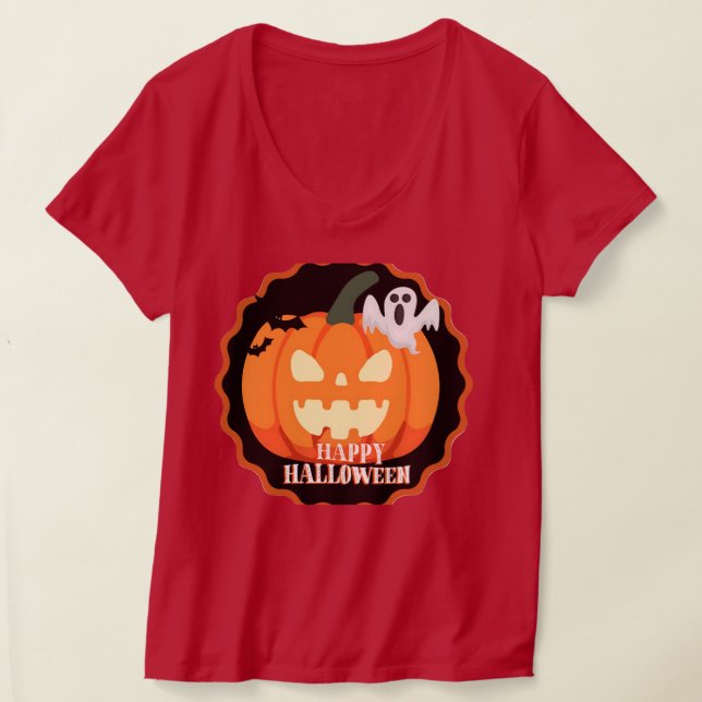 Feliz Natal Pumpkin & Gats Orange T-Shirt (Postura )