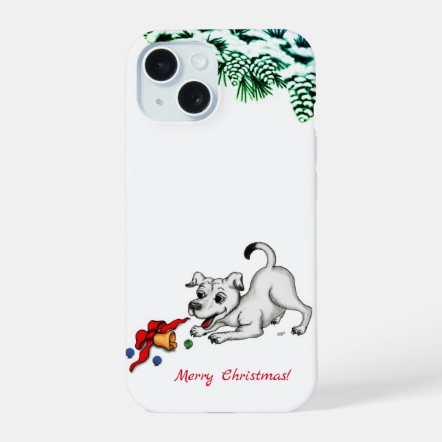 Feliz Natal! Puppy com Bell e Ball (Verso)