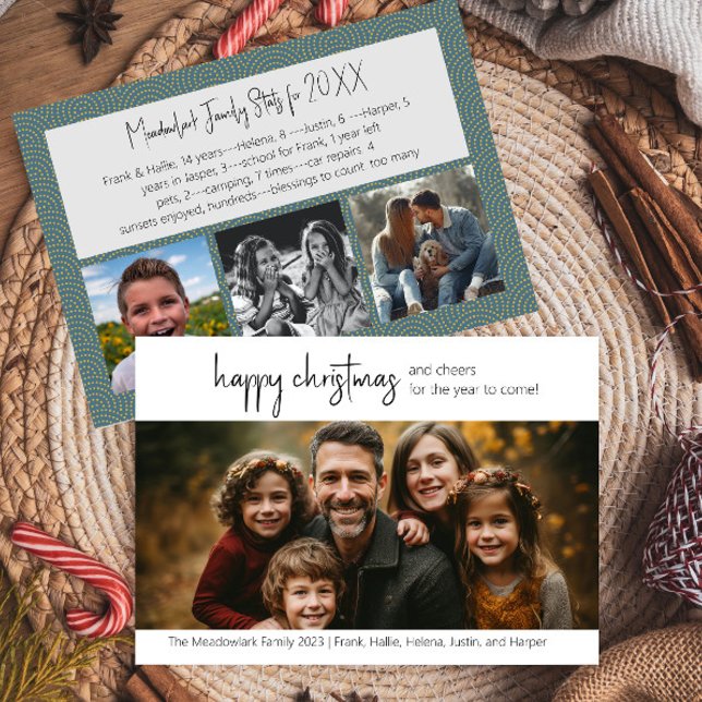 Feliz Natal Quatro Cartões com fotos (Criador carregado)