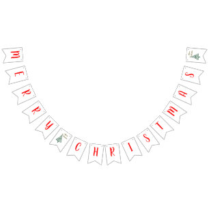 Feliz Natal que Bunting a bandeira