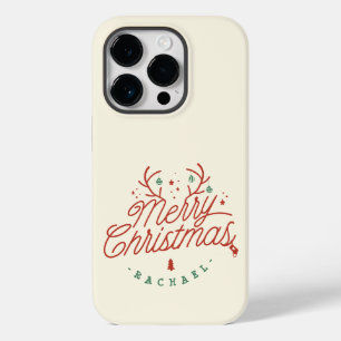 Feliz Natal Red Green Reindeer Personalizado
