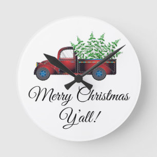 Feliz Natal, Relógio de Parede Acrílica