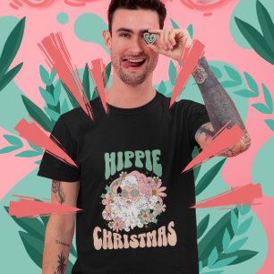 Feliz Natal Retro 60s Hippie Groovy T-Shirt