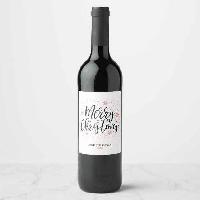Feliz Natal | Rótulos Personalizados de Vinho para (Frente)