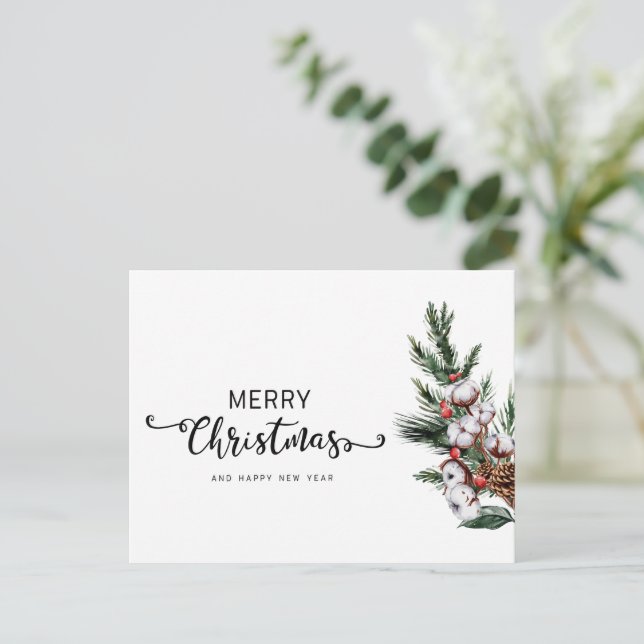 Feliz Natal Saudação Cartão de Natal (Em pé/Frente)