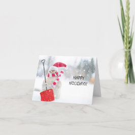 Feliz Natal Snowman Cartão de Férias de Natal