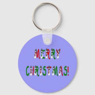 Feliz Natal Snowman Font Chaveiro