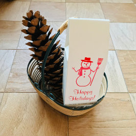 Feliz Natal Snowman Xmas Vermelho Café Torrado