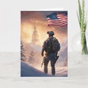Feliz Natal Soldado -  Cartão de Saudação Dobrado