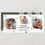 Feliz Natal Sr. e Sra. 3 Foto Collage Modern<br><div class="desc">Feliz Natal Sr & Sra. 3 Photo Collage Trendy Modern Christmas Cards apresenta uma colagem fotográfica de três de suas fotos favoritas com o texto "Feliz Natal do novo Sr & Sra." em um elegante roteiro verde. Personalize editando o texto nas caixas de texto fornecidas. Perfeito para o Natal enviar...</div>